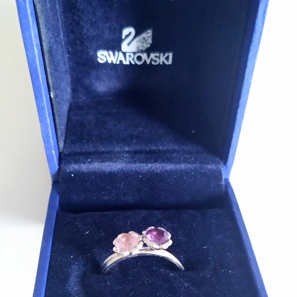 Swarovski Stackable Gemstone Silver Rings - Picture 3 of 6